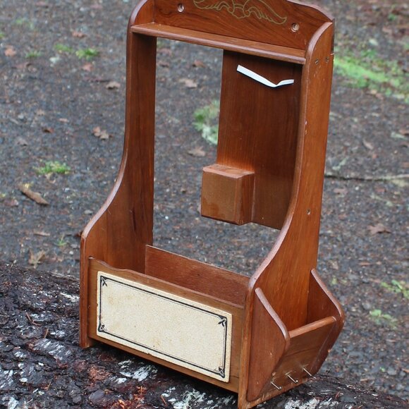 🌸VTG Mail & Key Holder - Practical Wall Station with Cork Board - Picture 7 of 12